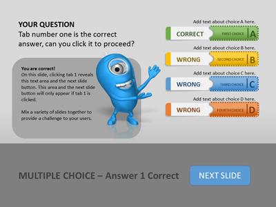 Slide 3 layout from the Quiz Tabs presentation deck.
