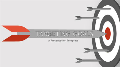 Target Goal PowerPoint Template layout preview.