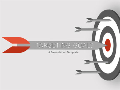 Target Goal PowerPoint Template layout preview.