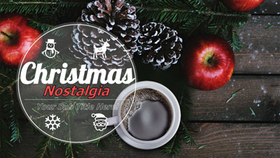 Christmas Nostalgia PowerPoint Template layout preview.