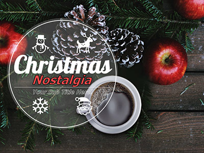 Christmas Nostalgia PowerPoint Template layout preview.