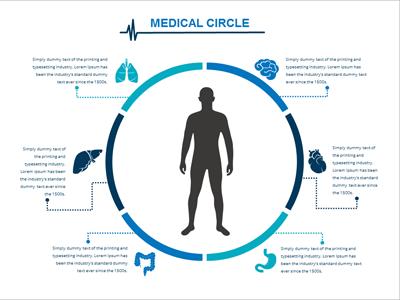 Slide 2 layout from the Medical Infographic presentation deck.