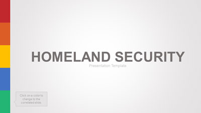 Homeland Security PowerPoint Template layout preview.