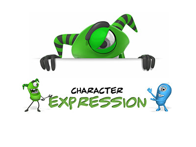 Character Expression PowerPoint Template layout preview.