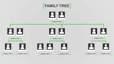 Family Tree Toolkit PowerPoint Template layout preview.