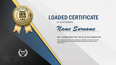 Loaded Certificate PowerPoint Template layout preview.