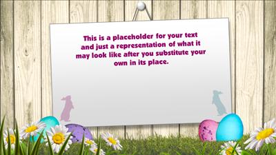 Slide 2 layout from the Easter Egg Boards presentation deck.