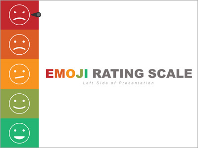 Left Side Emoji Rating Toolkit PowerPoint Template layout preview.