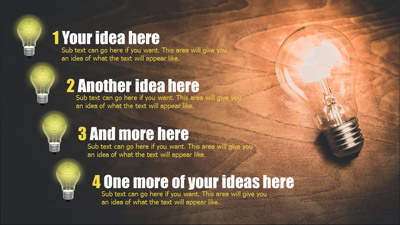 Slide 2 layout from the Process To An Idea presentation deck.