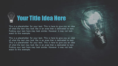 Slide 3 layout from the Process To An Idea presentation deck.