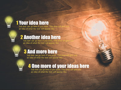 Slide 2 layout from the Process To An Idea presentation deck.