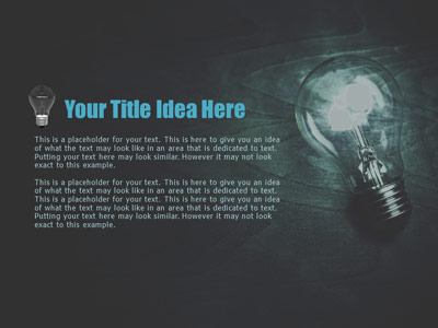 Slide 3 layout from the Process To An Idea presentation deck.