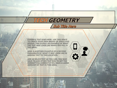 Slide 4 layout from the Tech Geometry presentation deck.