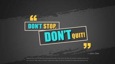 Slide 3 layout from the Fitness Quote presentation deck.