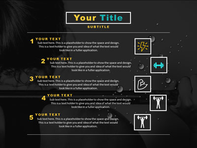 Slide 4 layout from the Fitness Quote presentation deck.