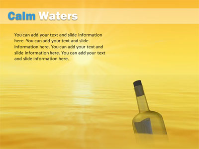 Slide 3 layout from the Message In A Bottle presentation deck.