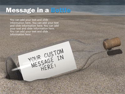 Slide 4 layout from the Message In A Bottle presentation deck.