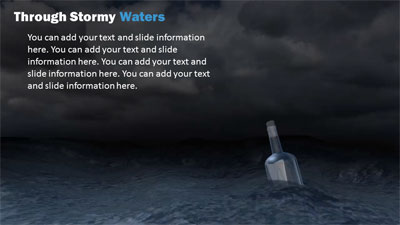 Slide 2 layout from the Message In A Bottle presentation deck.