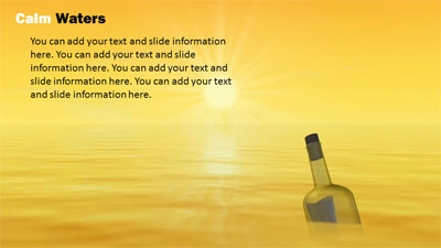 Slide 3 layout from the Message In A Bottle presentation deck.