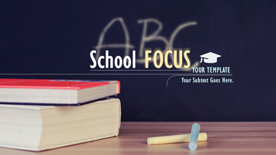 School Focus PowerPoint Template layout preview.