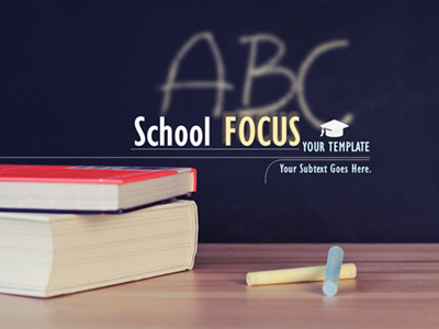 School Focus PowerPoint Template layout preview.