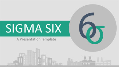 Sigma Six PowerPoint Template layout preview.