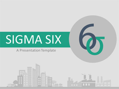 Sigma Six PowerPoint Template layout preview.
