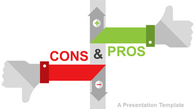 Pros And Cons PowerPoint Template layout preview.