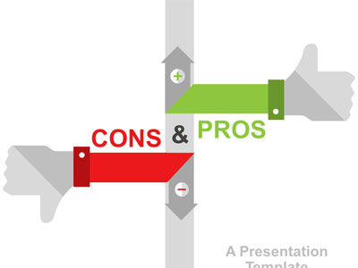Pros And Cons PowerPoint Template layout preview.