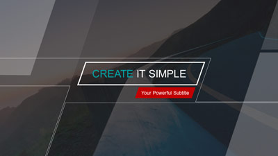 Create It Simple PowerPoint Template layout preview.