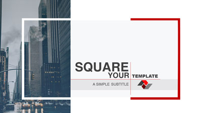 Square Stock PowerPoint Template layout preview.