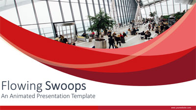 Flowing Swoops PowerPoint Template layout preview.