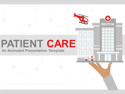Patient Care PowerPoint Template layout preview.