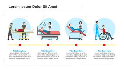 Slide 3 layout from the Hospital Patient Care PowerPoint Design Template presentation deck.