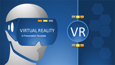 Vr Exploration PowerPoint Template layout preview.