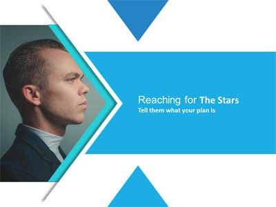 Chevron Pictures And Shapes PowerPoint Template layout preview.