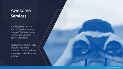 Blue Hexagons PowerPoint Template layout preview.