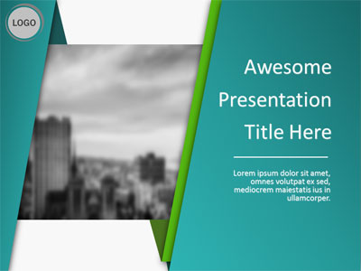 Abstract Wrap PowerPoint Template layout preview.