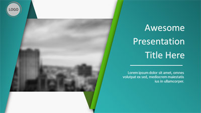Abstract Wrap PowerPoint Template layout preview.