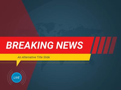 Breaking News PowerPoint Template layout preview.