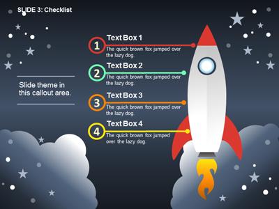 Slide 3 layout from the Rocket In Space presentation deck.