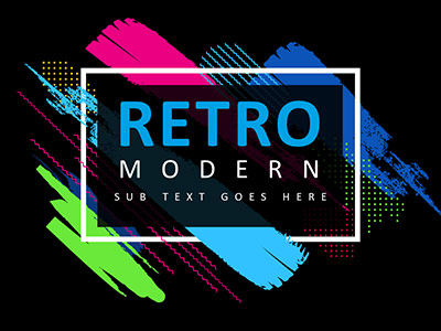 Slide 1 layout preview from the Retro Modern Look deck, optimized for seasonal marketing campaigns.