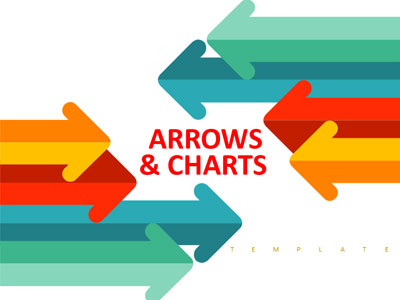 Arrows And Charts PowerPoint Template layout preview.