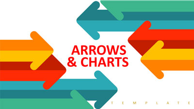 Arrows And Charts PowerPoint Template layout preview.