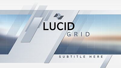 Lucid Grid PowerPoint Template layout preview.