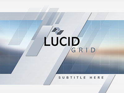 Lucid Grid PowerPoint Template layout preview.