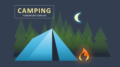 Slide 1 layout preview from the Camping Trip deck, optimized for environmental education decks.