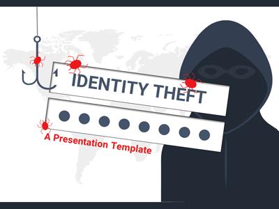 Identity Theft PowerPoint Template layout preview.