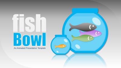 Fish Bowl Concept PowerPoint Template layout preview.