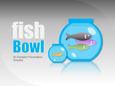 Fish Bowl Concept PowerPoint Template layout preview.